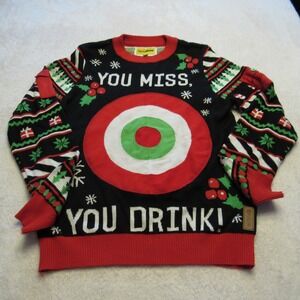 Tipsy Elves Drinking Game Sweater Mens M Black Interactive Target Holiday Party